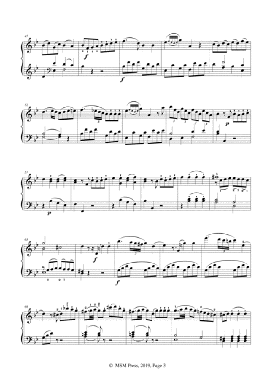 Mozart-Piano Sonata No.13 in B flat Major,K.333,No.3 Piano Solo scores gallery preview page 5
