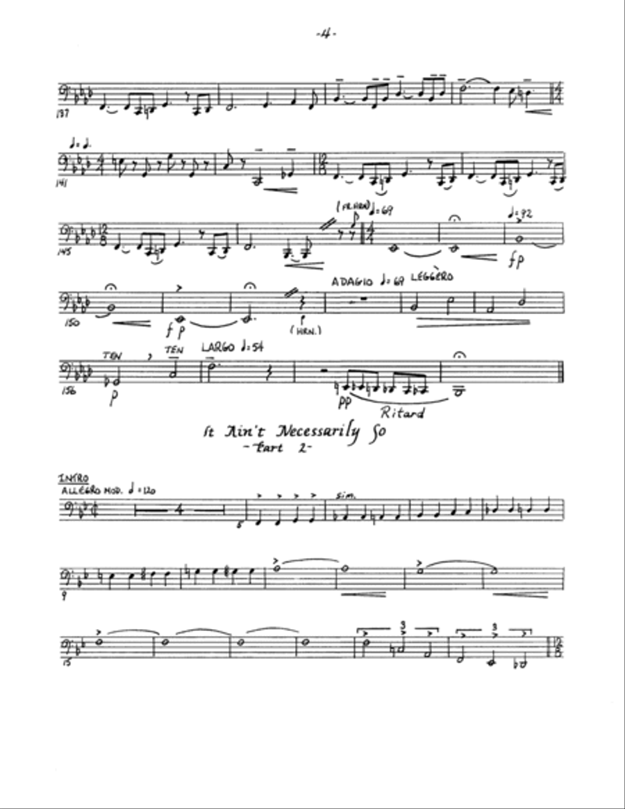 Porgy and Bess Suite - Tuba Brass Ensemble scores gallery preview page 4