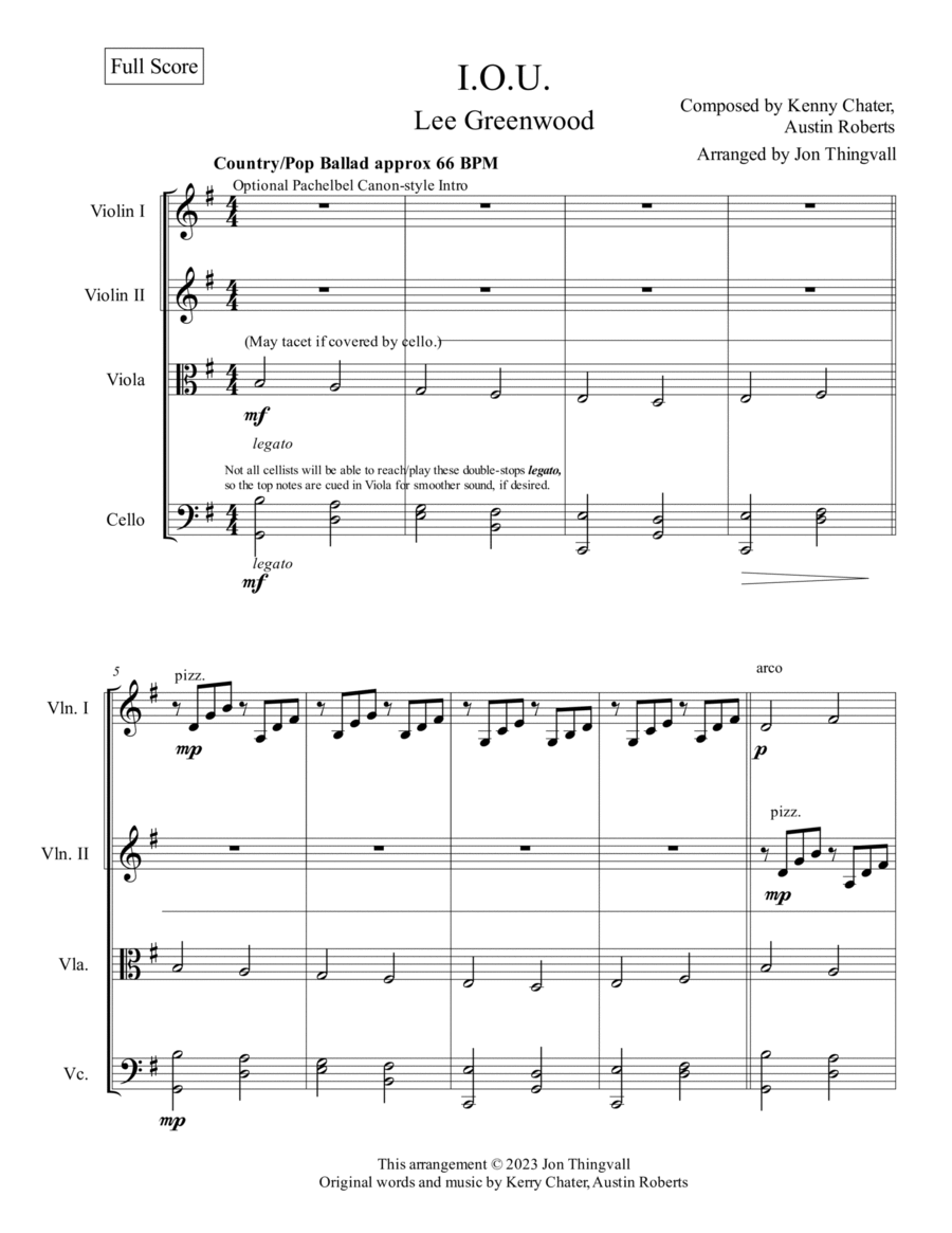 I.o.u. String Quartet scores gallery preview page 1