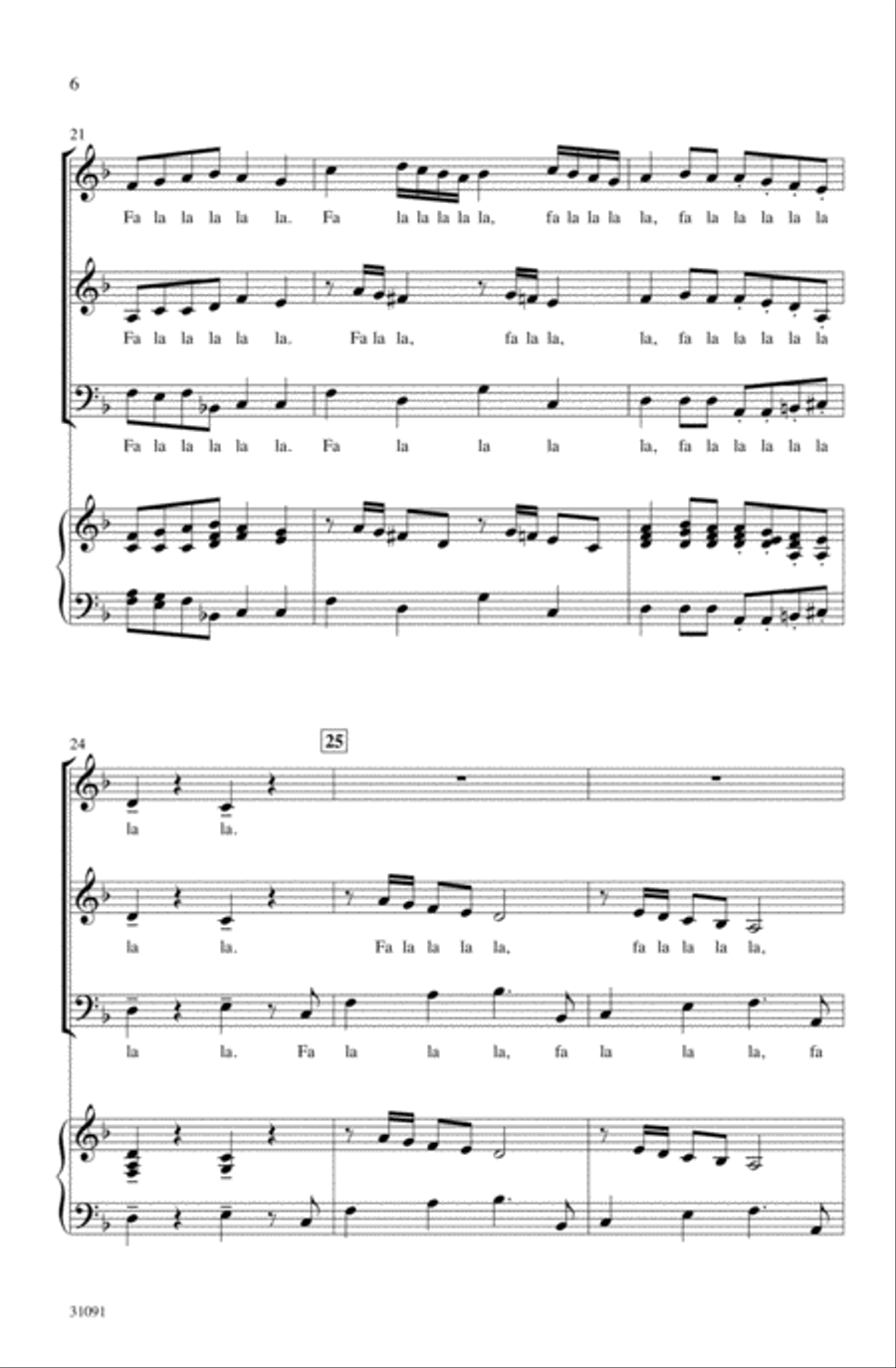 Christmas a la Fa La La 3-Part scores gallery preview page 5