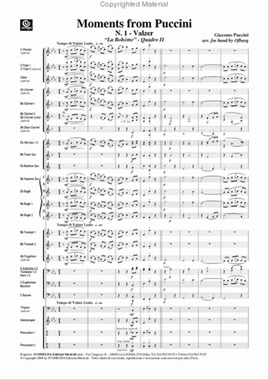 Moments From Puccini Moments From Puccini Concert Band scores gallery preview page 3