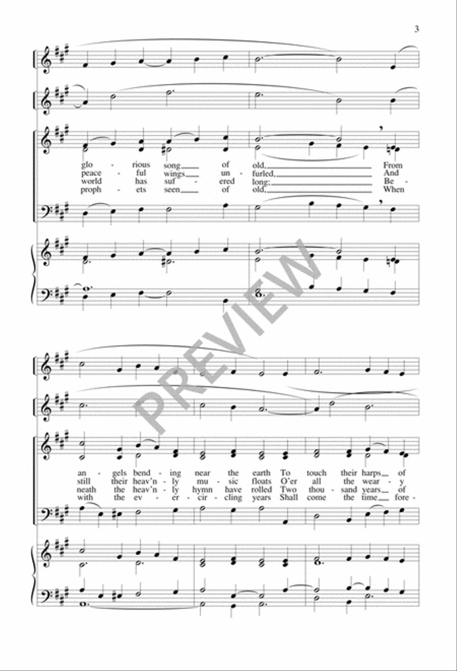 It Came upon the Midnight Clear 3-Part scores gallery preview page 3