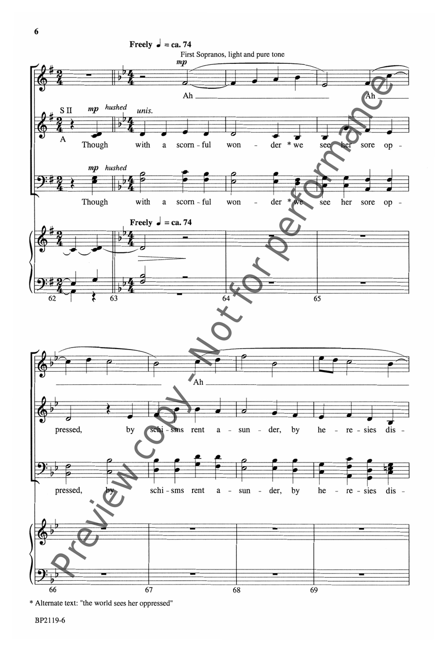 The Church's One Foundation - Forrest 4-Part scores gallery preview page 7