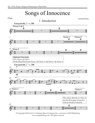 Songs of Innocence (Flute Part) (Downloadable)
