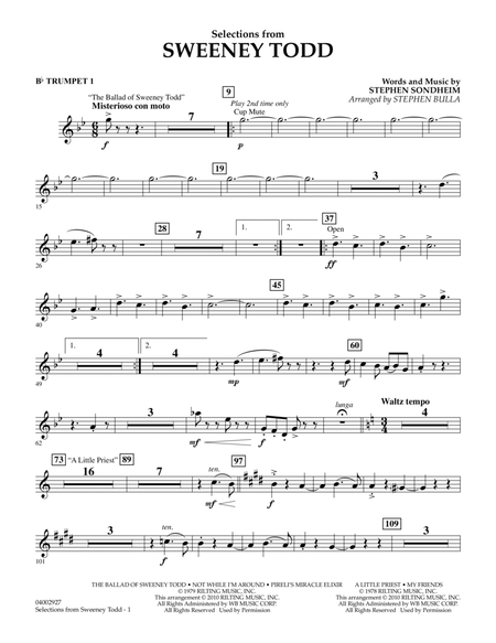 Selections from Sweeney Todd (arr. Stephen Bulla) - Bb Trumpet 1