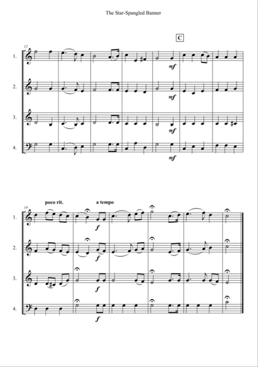 The Star-Spangled Banner The Star-Spangled Banner Horn scores gallery preview page 2