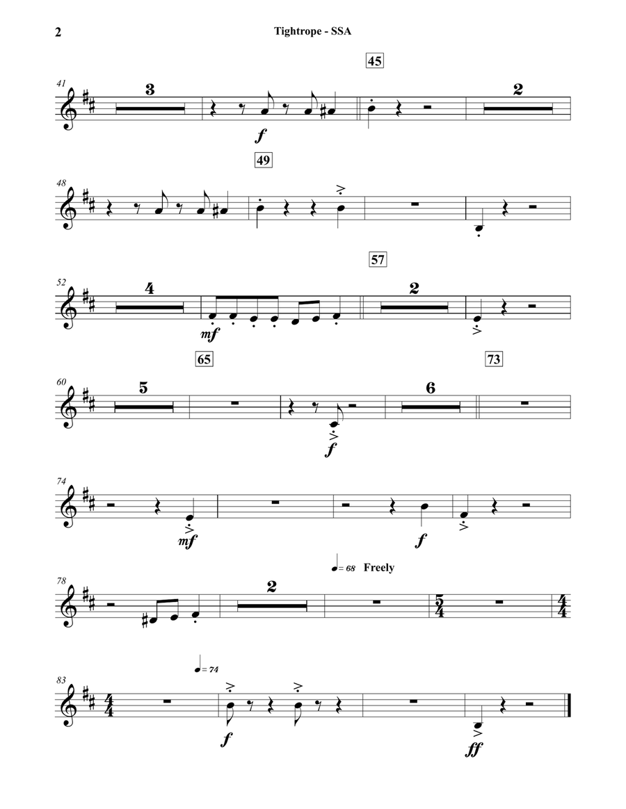 Tightrope Concert Band scores gallery preview page 2