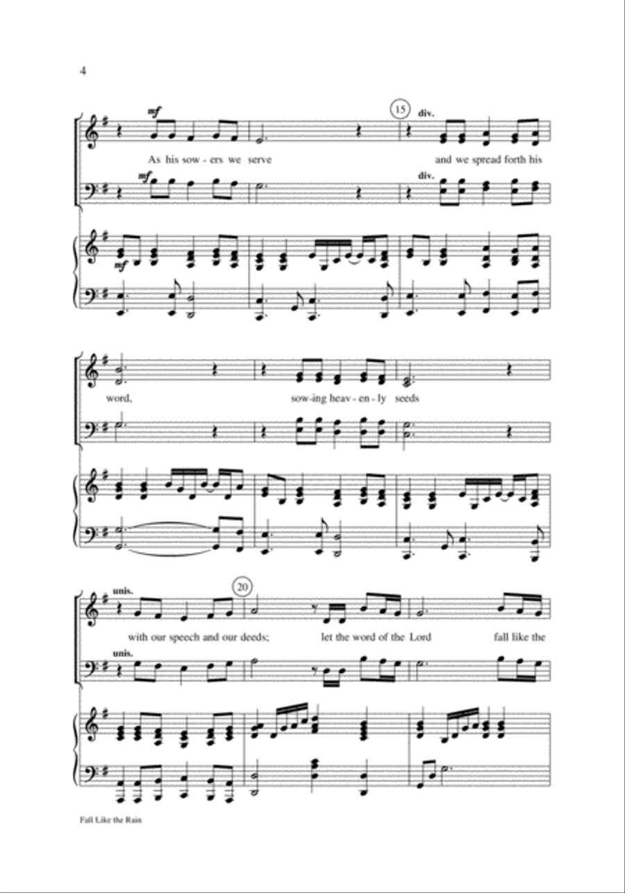 Fall Like Rain 4-Part scores gallery preview page 4