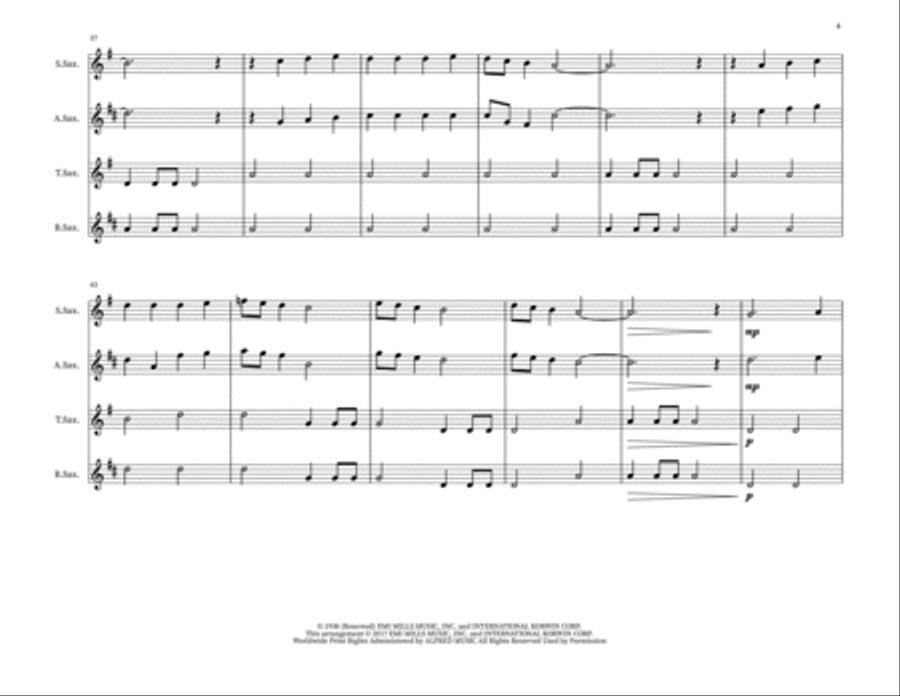 The Little Drummer Boy Small Ensemble scores gallery preview page 4