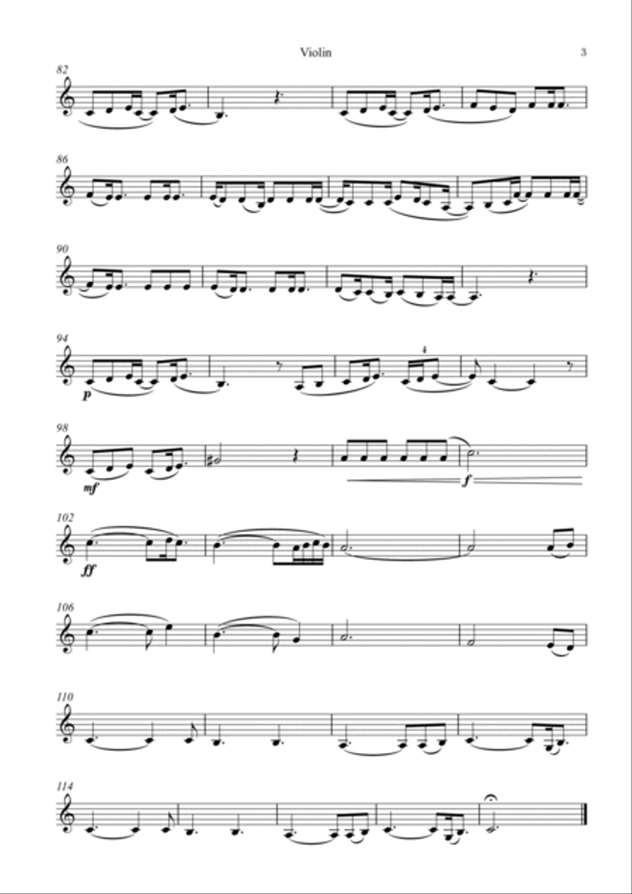 Happier Than Ever Violin Solo scores gallery preview page 3
