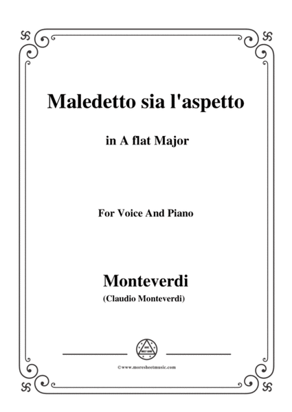 Monteverdi-Maledetto sia l’aspetto in A flat Major, for Voice and Piano image number null