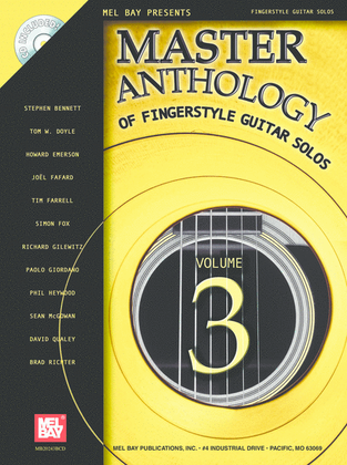 Book cover for Master Anthology of Fingerstyle Guitar Solos, Volume 3