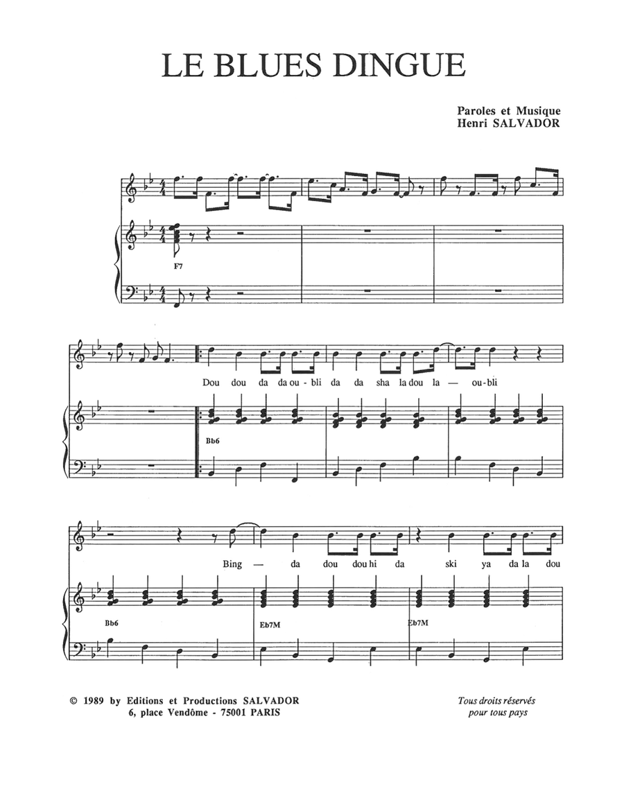 Laissez Venir L'amour Piano, Vocal scores gallery preview page 1