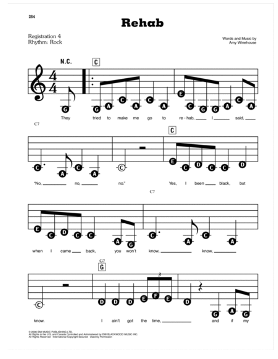 Rehab Electronic Keyboard scores gallery preview page 1