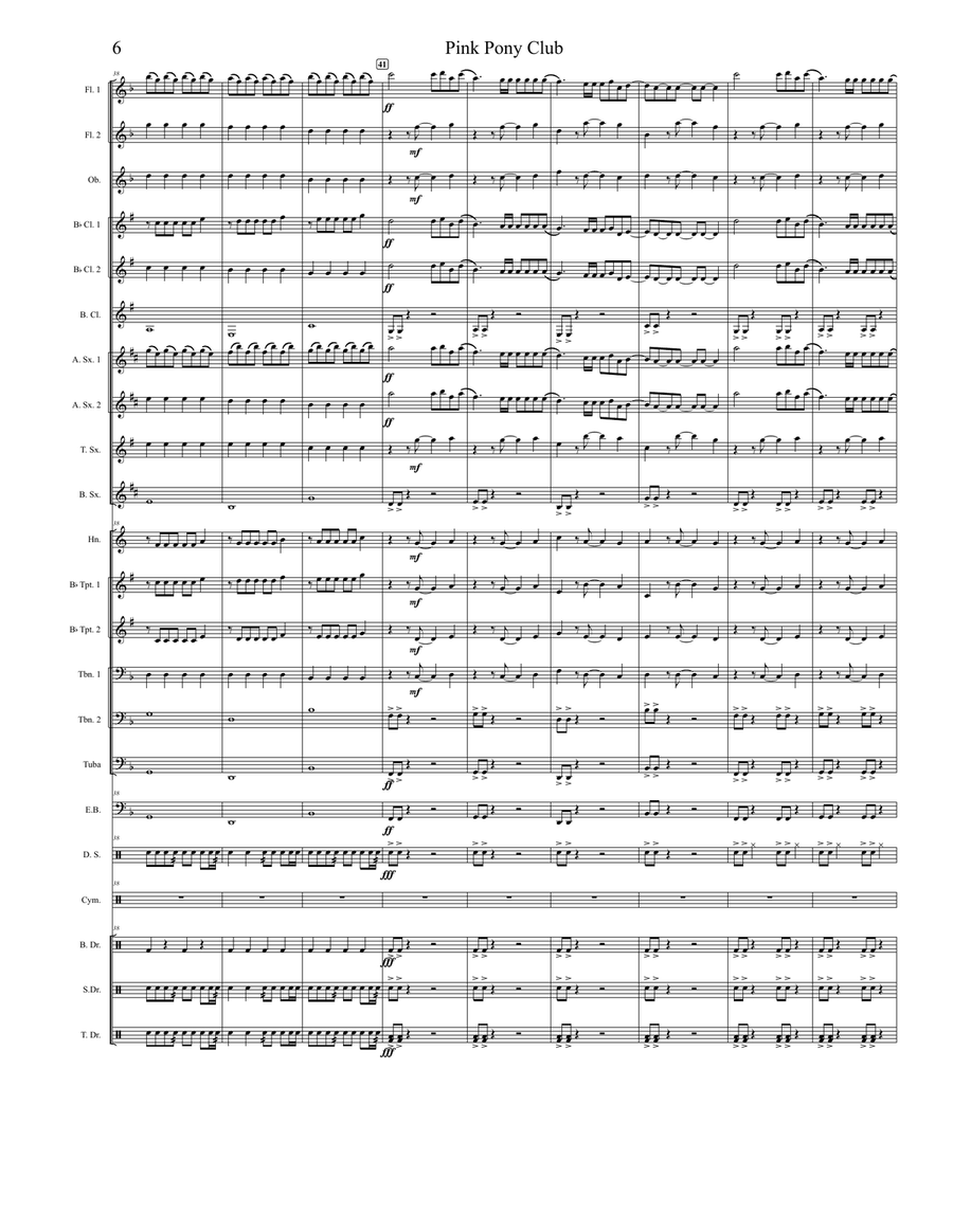 Pink Pony Club Marching Band scores gallery preview page 6