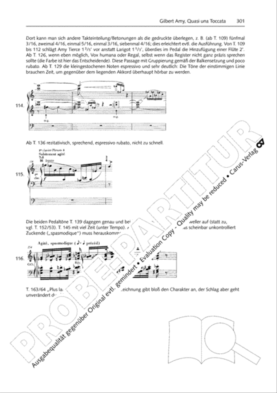 Orgelschule zur historischen Auffuhrungspraxis Organ Solo scores gallery preview page 302