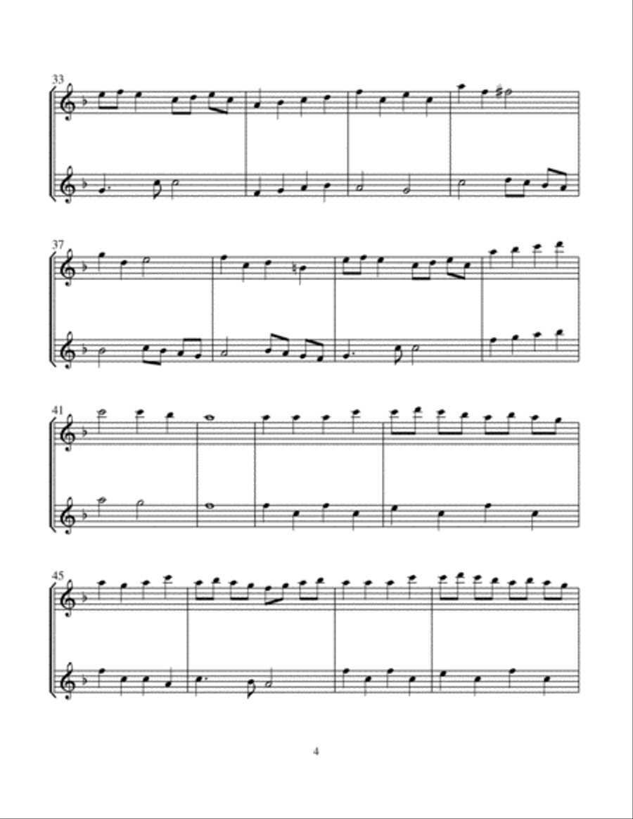 Intermediate Christmas Flute Duets Flute Duet scores gallery preview page 5