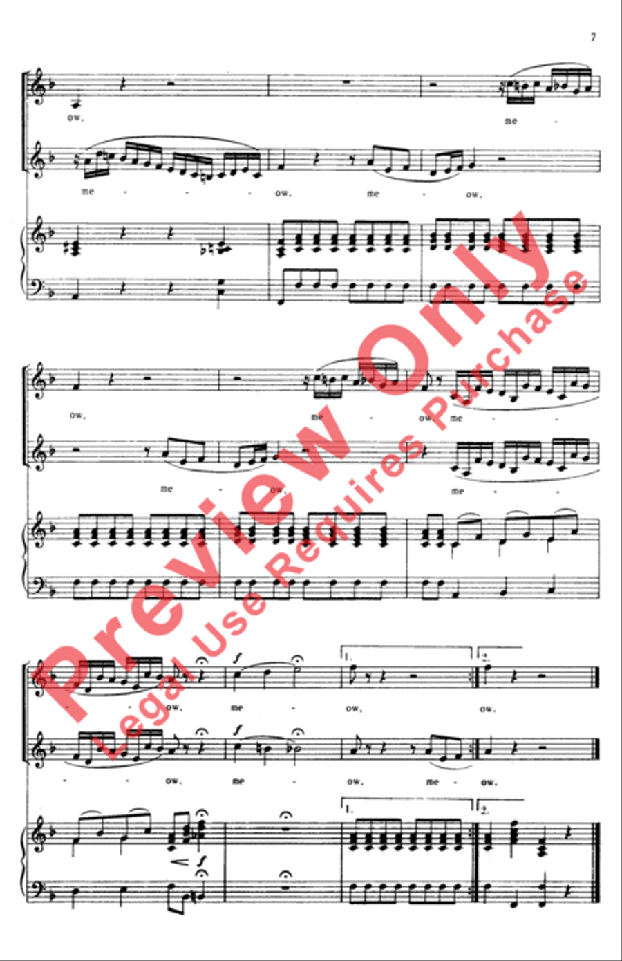 Duet for Two Cats 2-Part scores gallery preview page 6