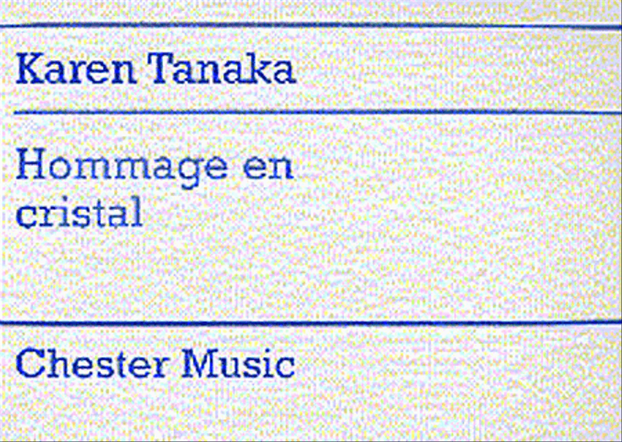 Karen Tanaka: Hommage En Cristal String Orchestra scores gallery preview page 1