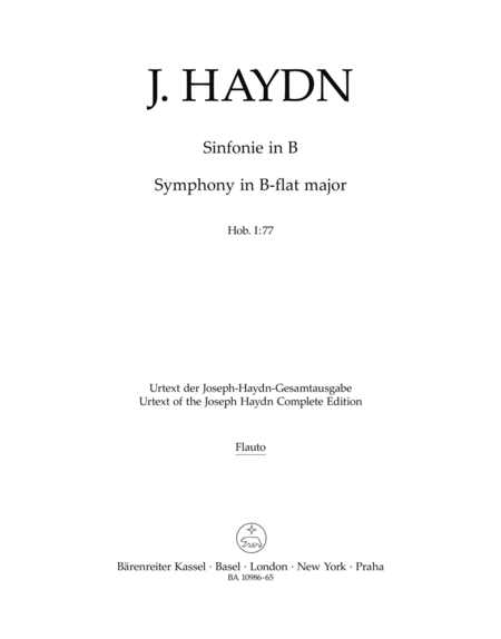 Symphony in B-flat major Hob. I:77