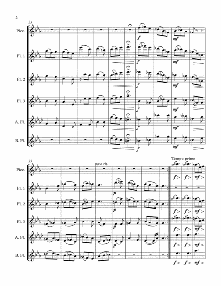 The Shepherds' Farewell for Flute Choir (Score)