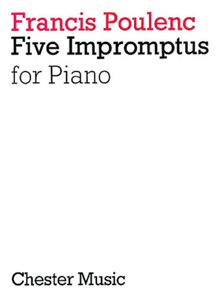 Book cover for 5 Impromptus for Piano