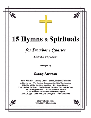 Book cover for 15 Hymns & Spirituals-Bb Treble clef