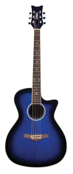 Daisy Rock Girl Guitars: Wildwood Artist Acoustic-Electric Guitar (Royal Blue Burst)