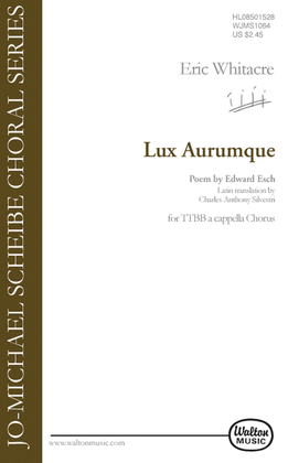 Book cover for Lux Aurumque (TTBB)