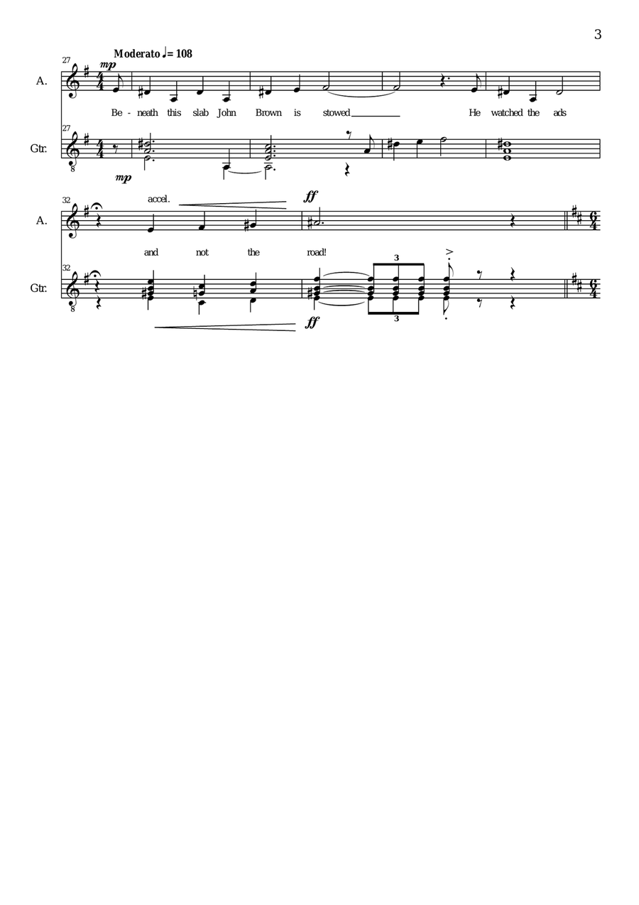 Some silly songs for alto and guitar Classical Guitar scores gallery preview page 3