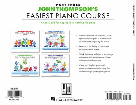 John Thompson's Easiest Piano Course – Part 3 – Book Only