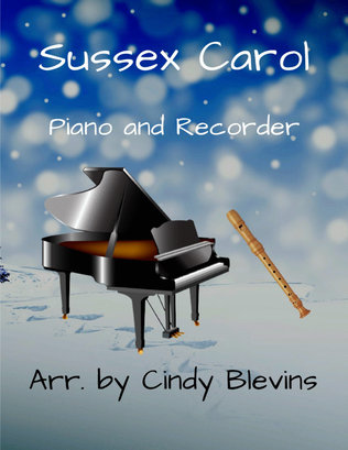 Book cover for Sussex Carol, Piano and Recorder