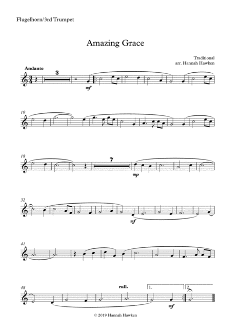 Amazing Grace - Brass Quintet Brass Quintet scores gallery preview page 6