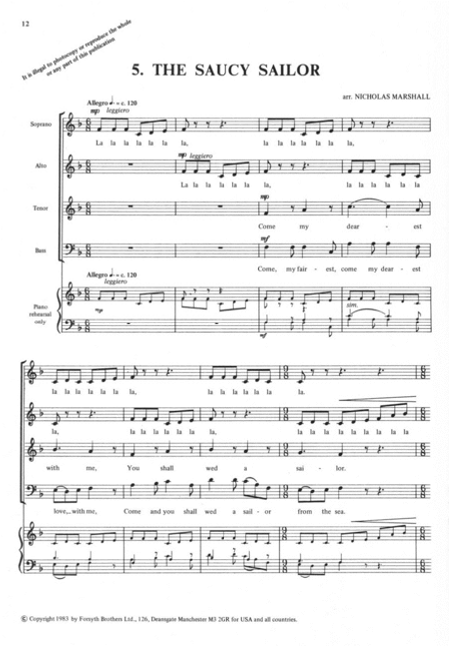 Five West Country Folk Tunes 4-Part scores gallery preview page 4