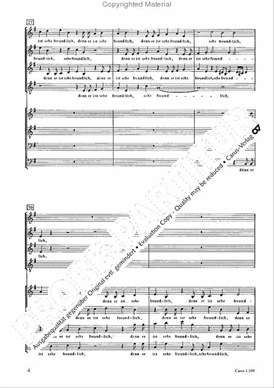 Lobet den Herren, denn er ist sehr Choir scores gallery preview page 5