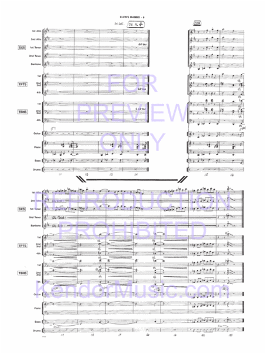 Elvin's Mambo Jazz Ensemble scores gallery preview page 9