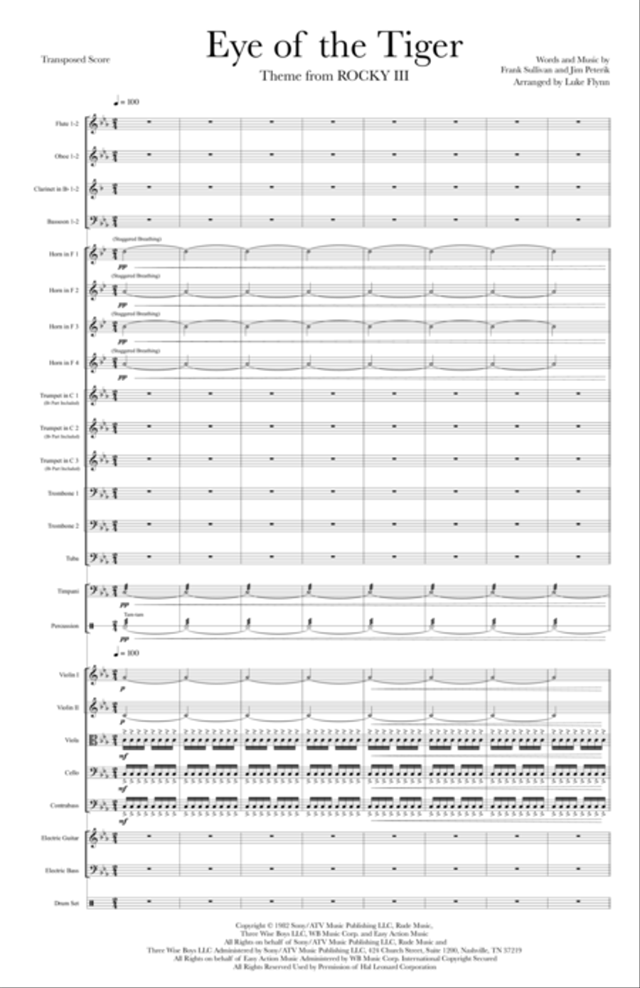 Eye Of The Tiger Eye Of The Tiger Full Orchestra scores gallery preview page 3