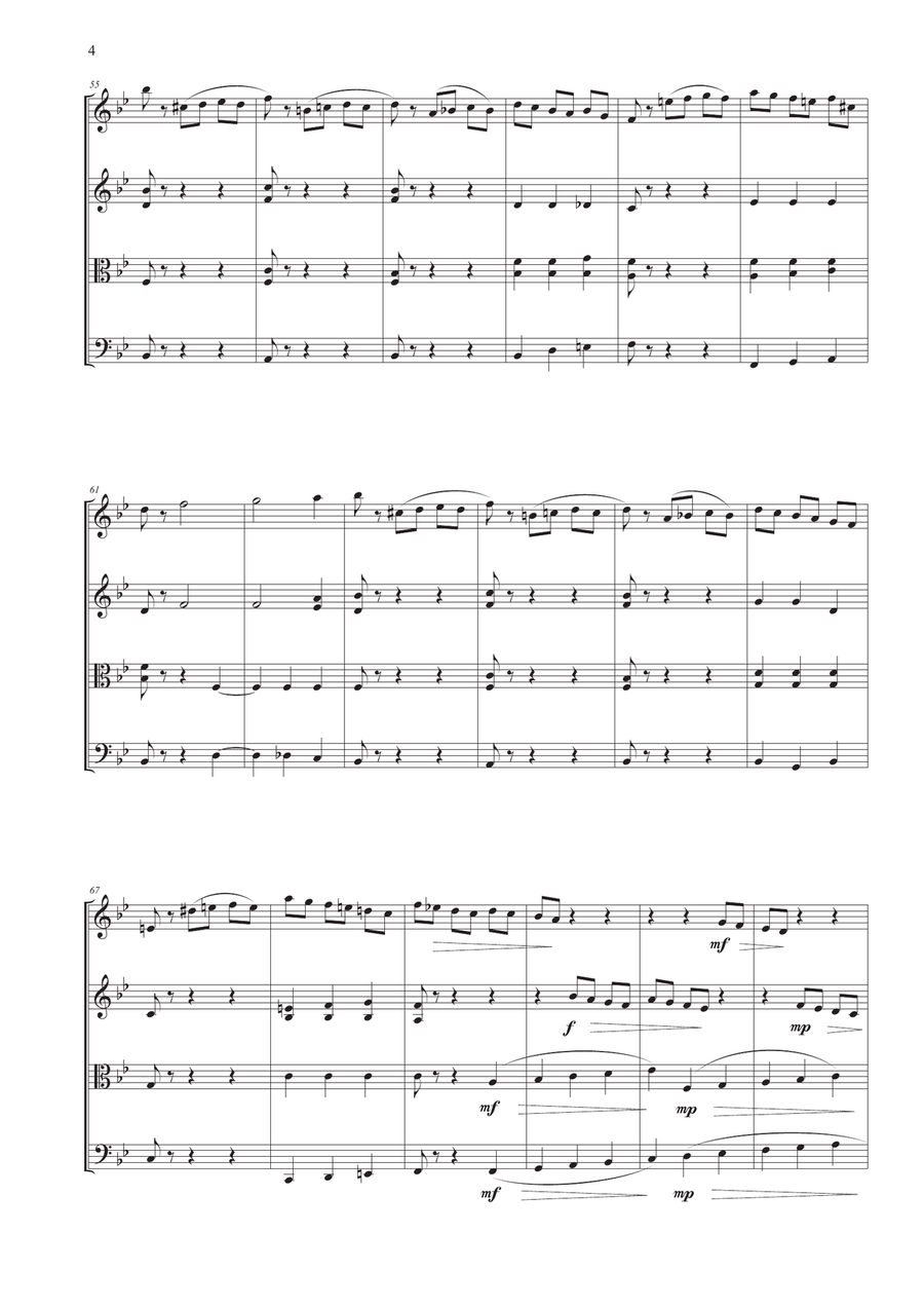 The Sleeping Beauty Waltz for String Quartet String Quartet scores gallery preview page 4