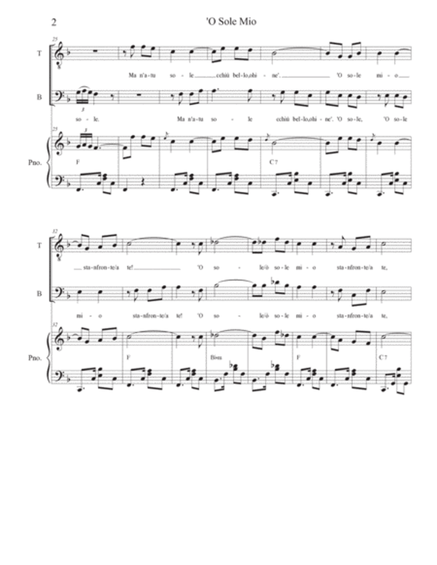 O Sole Mio (2-part choir - (TB) (Easy Choir Version) image number null