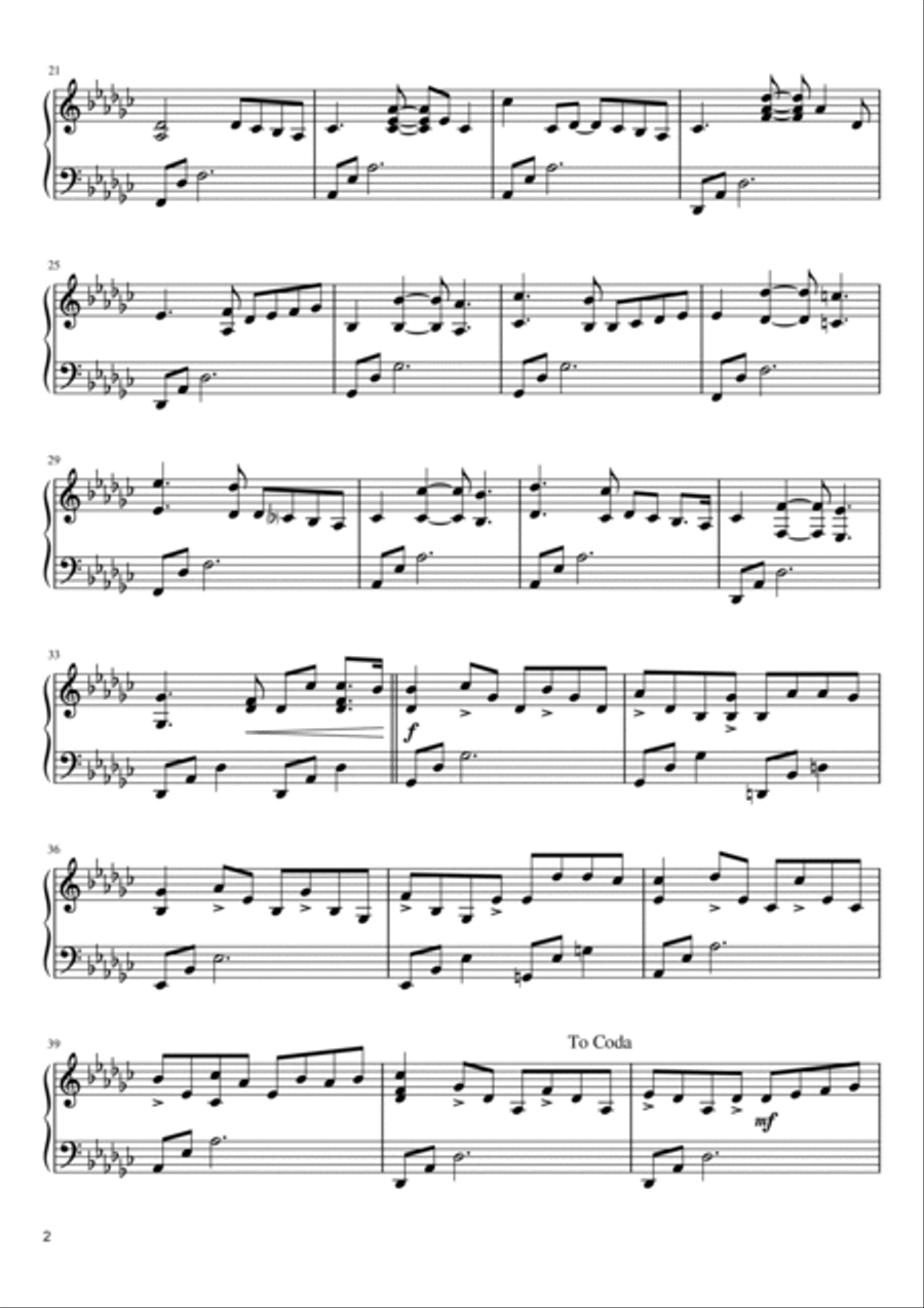 The Winner Takes It All Piano Solo scores gallery preview page 2