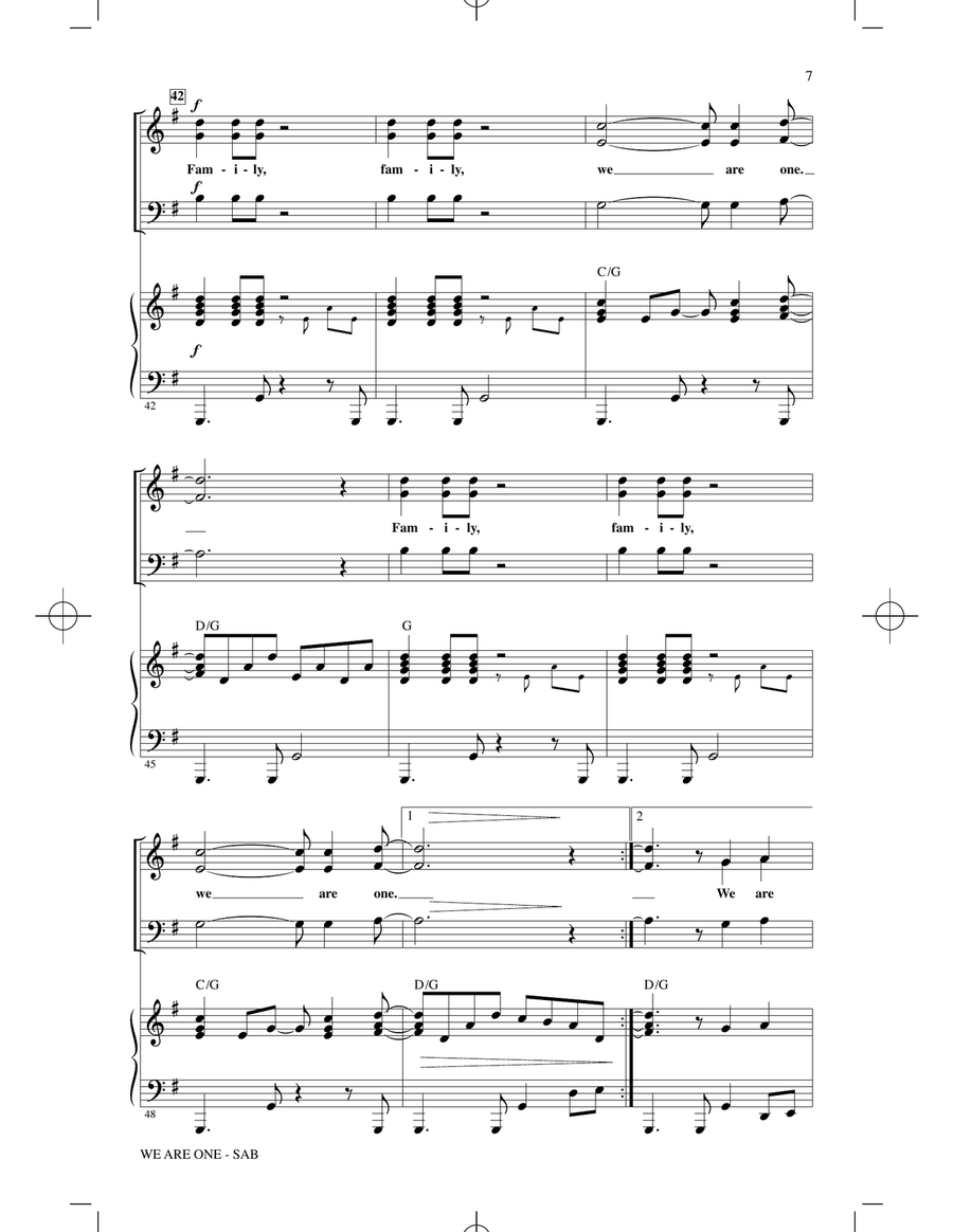 We Are One (from The Lion King II: Simba's Pride) (arr. Roger Emerson) 3-Part scores gallery preview page 5