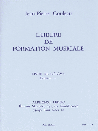 Book cover for Heure De Formation Musicale Debutant 1/livre De L'eleve