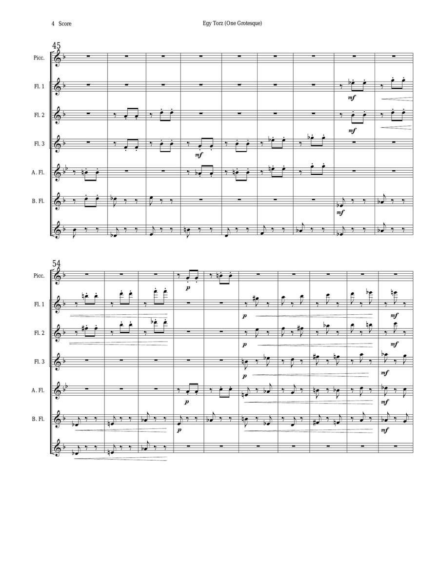 Bela Bartok - Egy Torz for Flute Choir