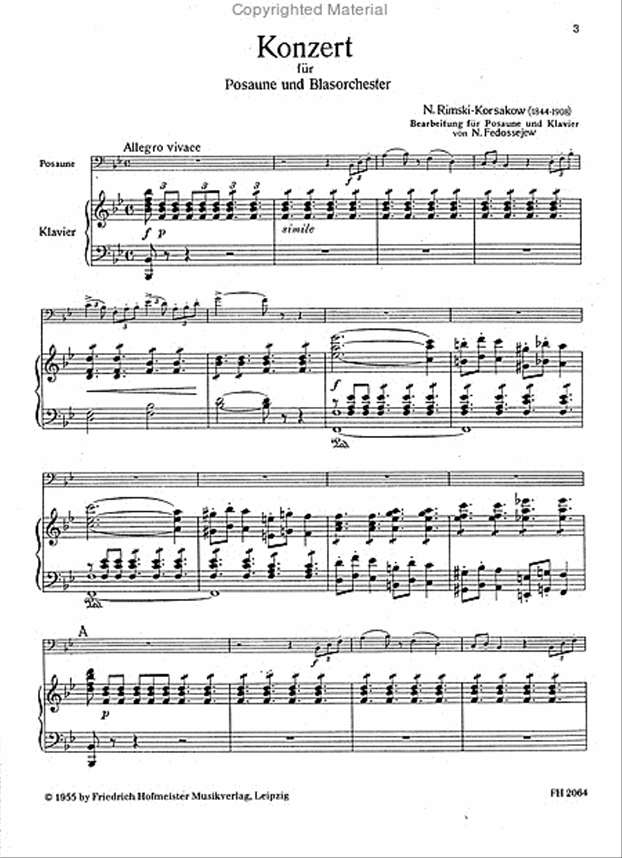 Konzert für Posaune und Orchester / KlA Orchestra scores gallery preview page 2