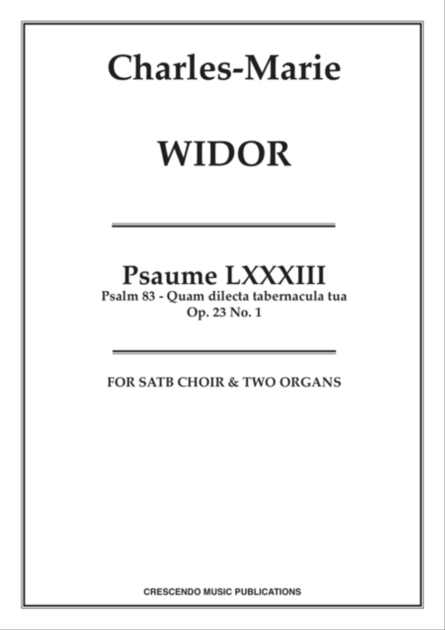 Psaume LXXXIII, Op. 23/1 4-Part scores gallery preview page 1