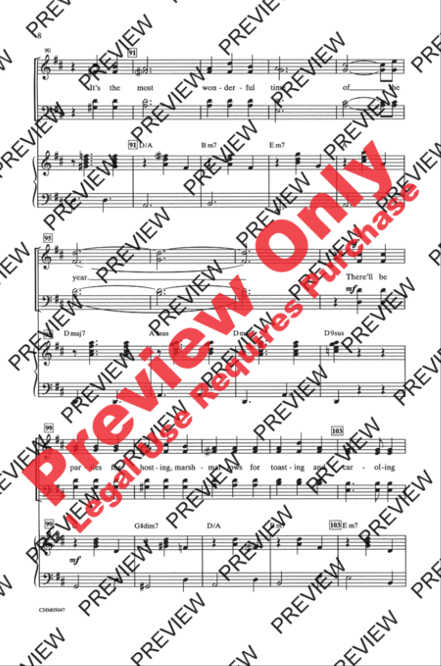 It's the Most Wonderful Time of the Year 4-Part scores gallery preview page 8