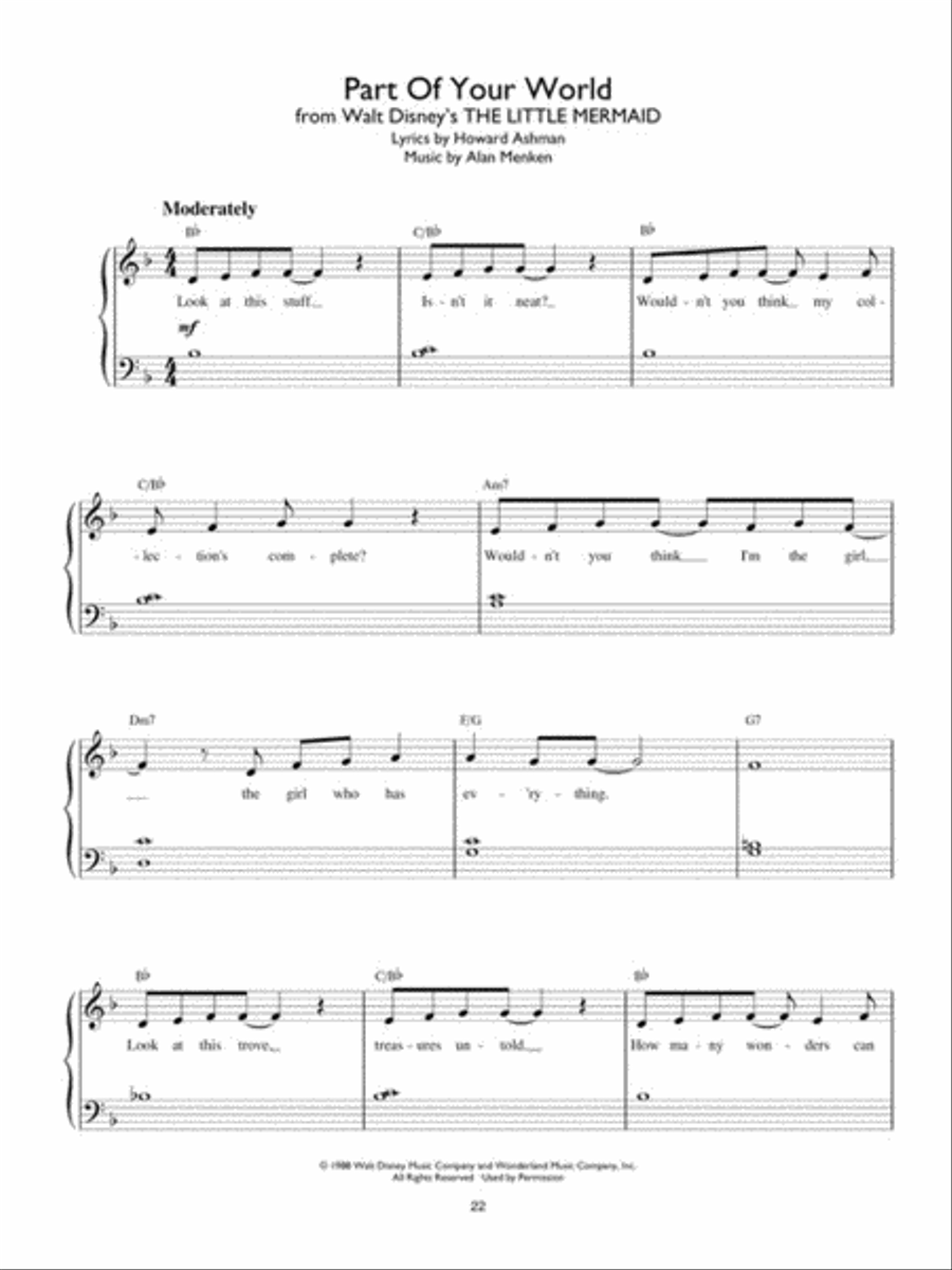 Disney Hits Easy Piano scores gallery preview page 5