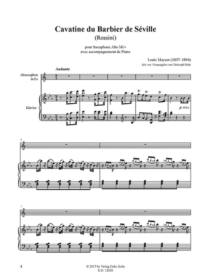 Cavatine du Barbier de Séville (Rossini) für Altsaxophon und Klavier
