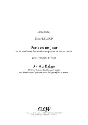 Book cover for Paris en un Jour - 3 - Au Balajo