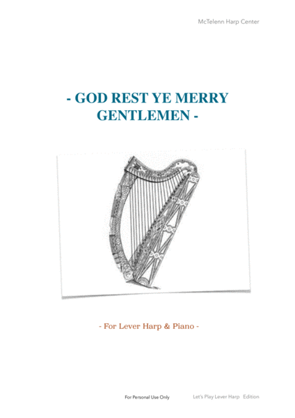 God Rest Ye Merry Gentlemen - Christmas Carol - beginner  & 27 String Harp | McTelenn Harp Center image number null